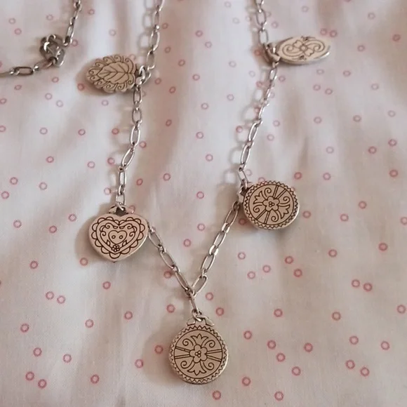 Brighton Green Tone Charm Long Chain Necklace - Picture 9 of 9